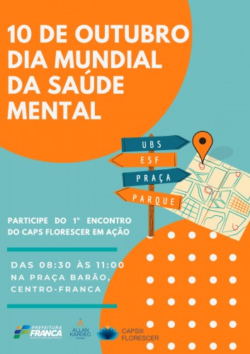 CAPS Florescer promove evento na praça para orientar sobre cuidados com a Saúde Mental